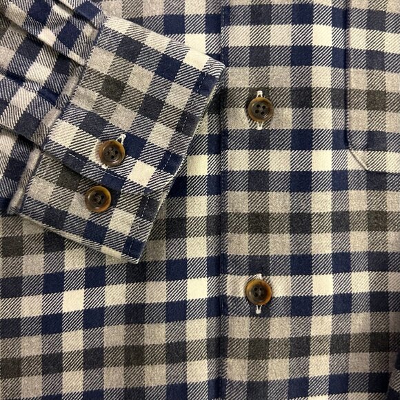 Orvis: Plaid "Luxury Flannel" Long-Sleeved Shirt - Picture 4 of 5